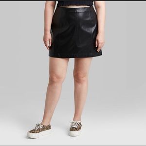 NWT faux leather skirt